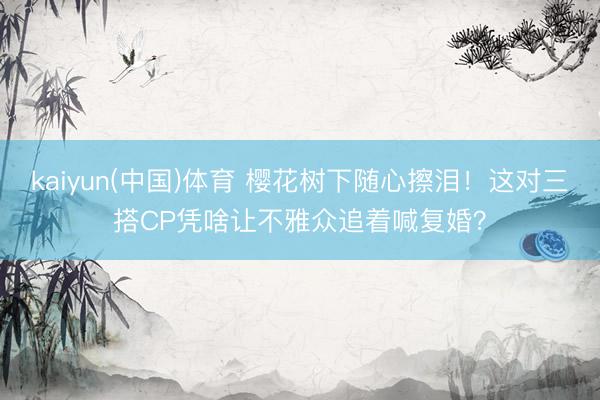 kaiyun(中国)体育 樱花树下随心擦泪!这对三搭CP凭啥让不雅众追着喊复婚?
