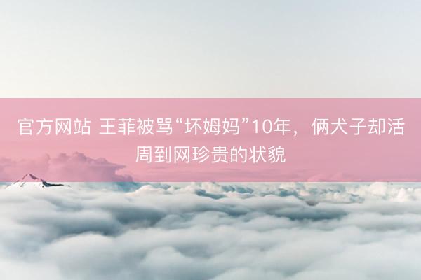 官方网站 王菲被骂“坏姆妈”10年，俩犬子却活周到网珍贵的状貌