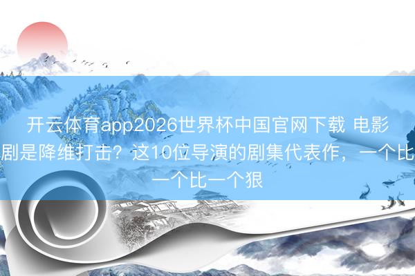 开云体育app2026世界杯中国官网下载 电影导演拍剧是降维打击？这10位导演的剧集代表作，一个比一个狠