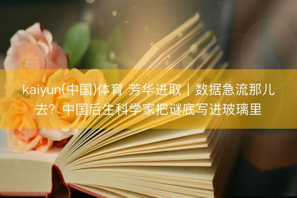 kaiyun(中国)体育 芳华进取｜数据急流那儿去？中国后生科学家把谜底写进玻璃里